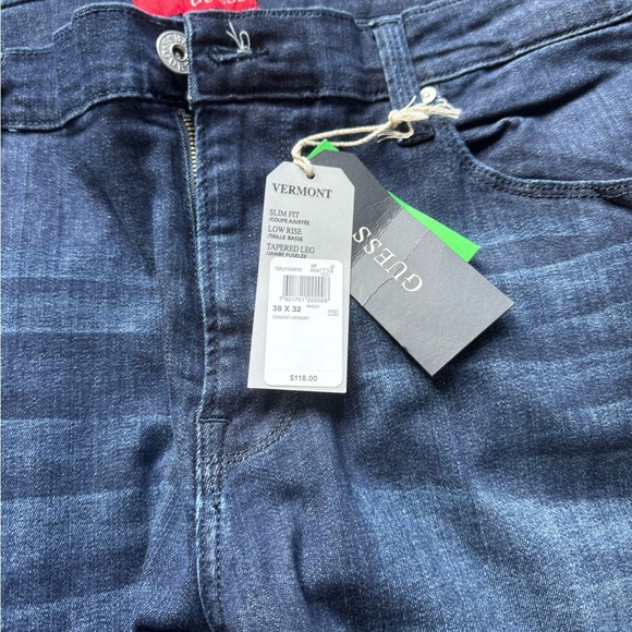 Guess Men's Deep Indigo Relaxed Jeans. Rise 11” - Picture 2 of 8
